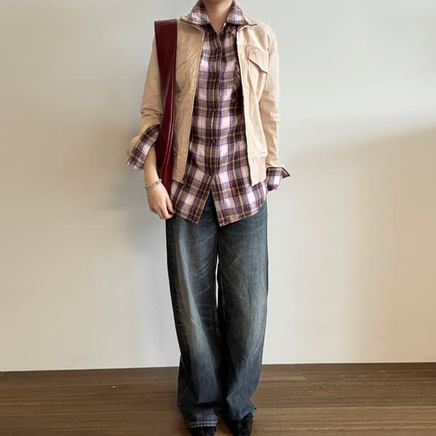 Ribbed Collar Zip-Up Jacket