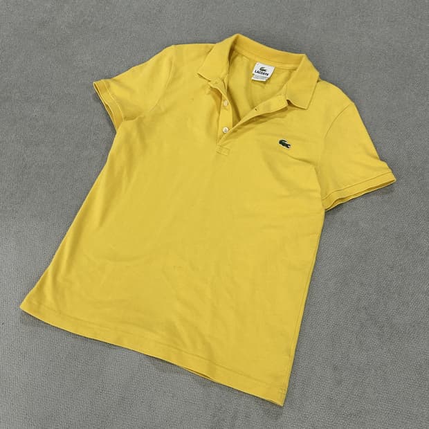 라코스테 옐로우 반팔 폴로티셔츠 m