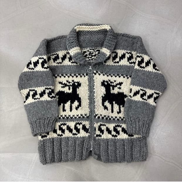 코위찬 사슴 패턴 자켓