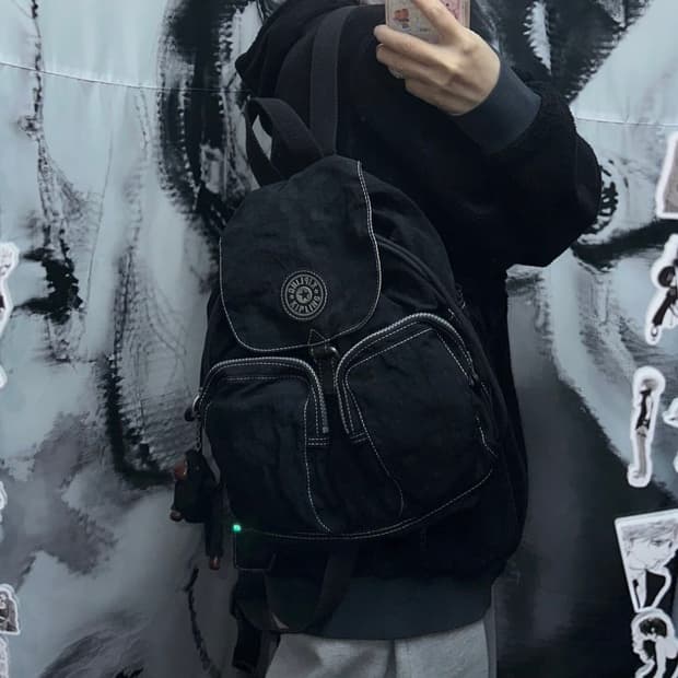 키플링 복조리 백팩 블랙