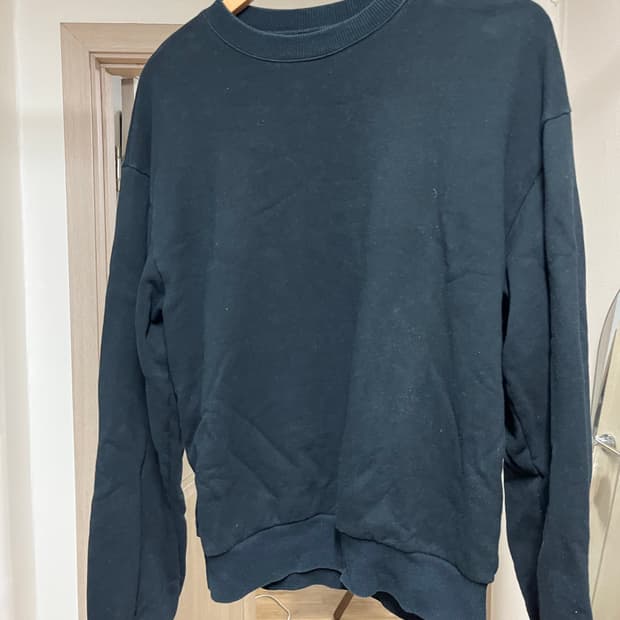 캐피탈 스마일 맨투맨 4사이즈 블랙