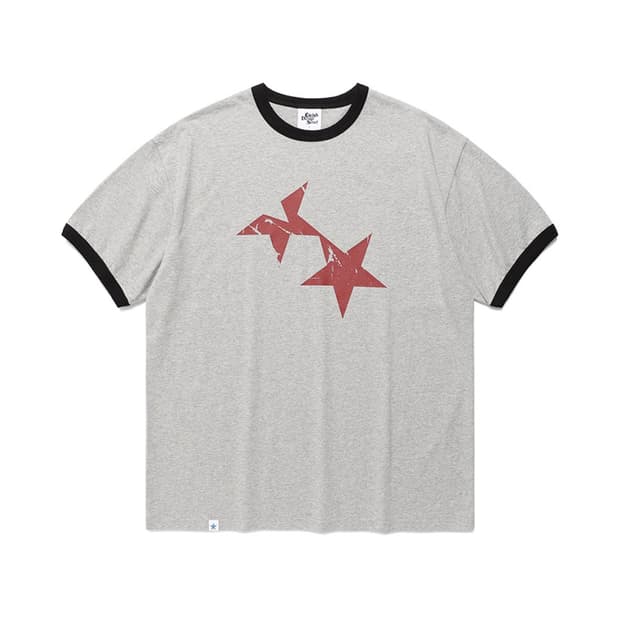 TWIN STAR RINGER SS TEE (GRAY) - M