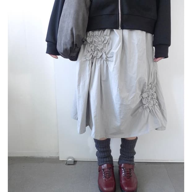 rosette skirt grey