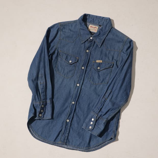 랭글러x쇼콜라피네 여성 웨스턴 데님 셔츠