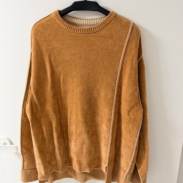 송지오 리버시블 니트 카멜 48