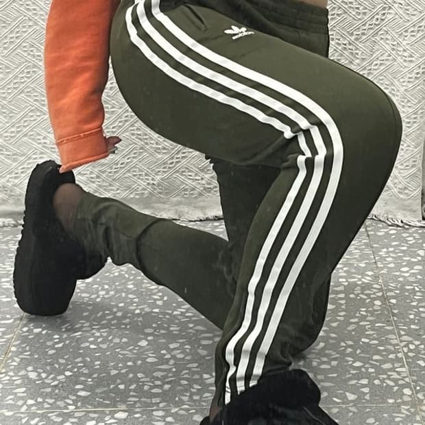 아디다스 빈티지 슈퍼스타 올리브 트랙팬츠 XS C06631