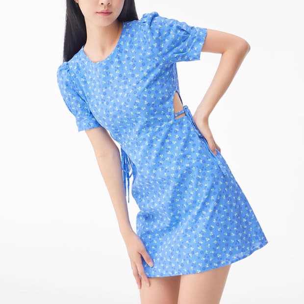 [미쏘] 플라워 아일렛 미니 원피스 (MIWOWD701G-T)