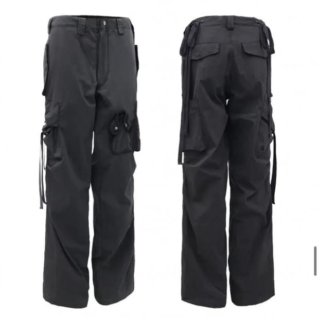 Nache Strap Cargo Pants (Unisex)Charcoal