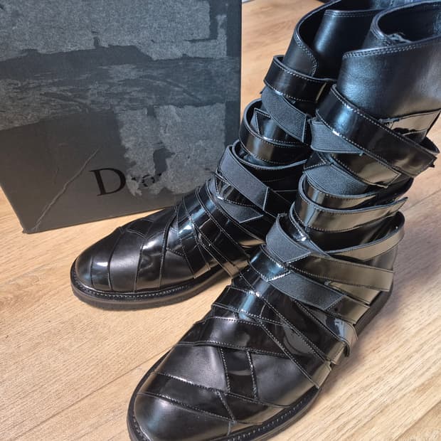 디올옴므 by 크리스반아쉐 페이던트 스트랩 부츠 44