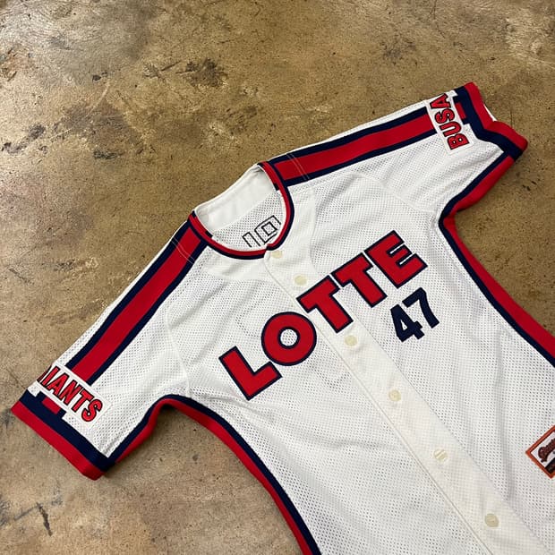 [90] 롯데 자이언츠 47번 강민호 유니폼 화이트 b16