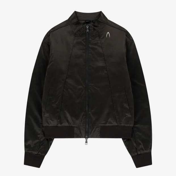 아캄 Piping Leather Blouson (Brown) 