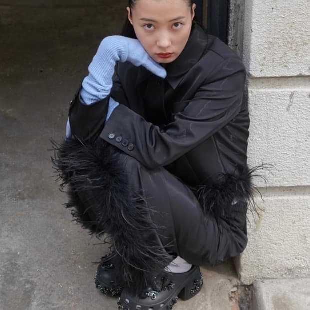 문선 MJ S2 ostrich hair skirt