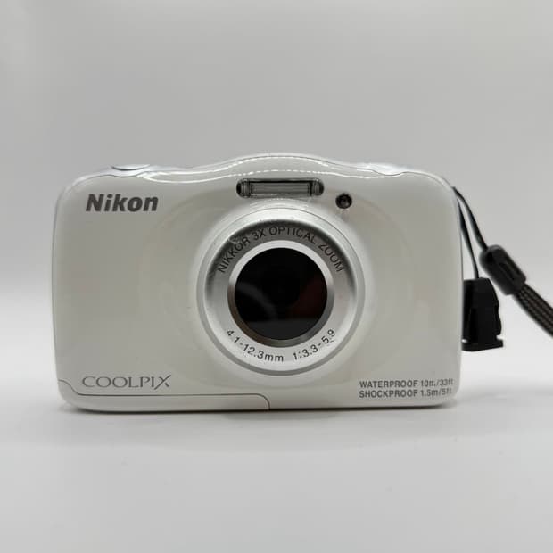 니콘 쿨픽스 s33 화이트 빈티지디카 디지털카메라(찰스엔터🪽)