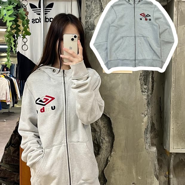 엄브로 후드집업 그레이 L #csz783