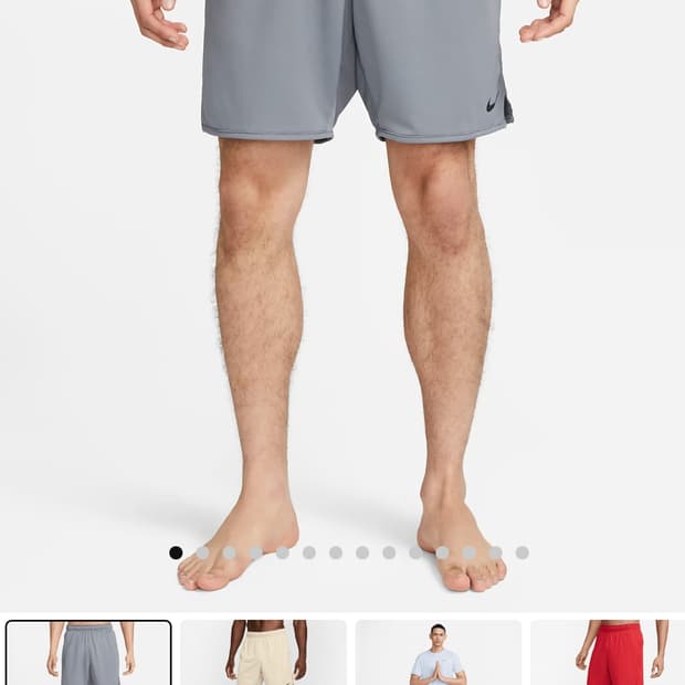 [L] 나이키 반바지  드라이핏 7인치 새상품 그레이