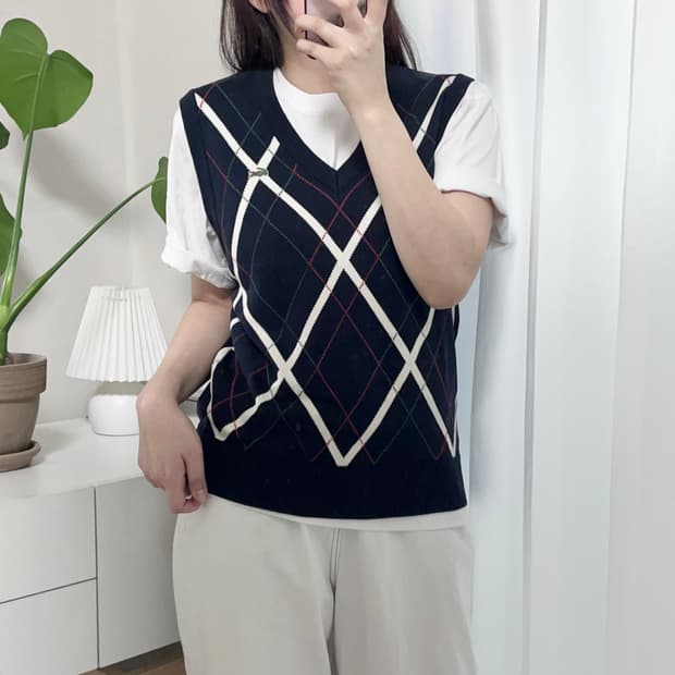 [정품] 라코스테 딥네이비 니트조끼 [ 95 ]