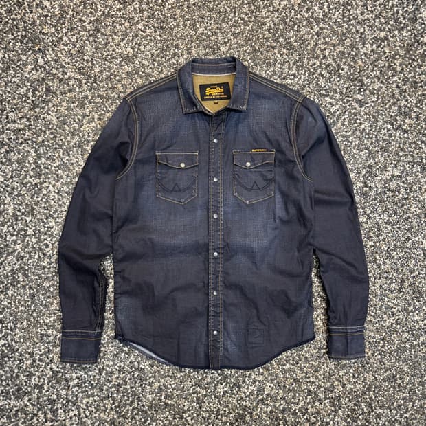 수퍼드라이 제팬 웨스턴 데님 셔츠 (M)  