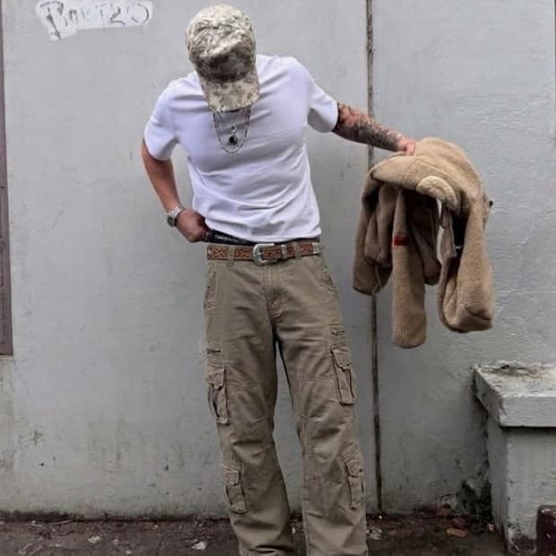 Vintage 90’s Air Walk 멀티포켓 워시드 카고팬츠