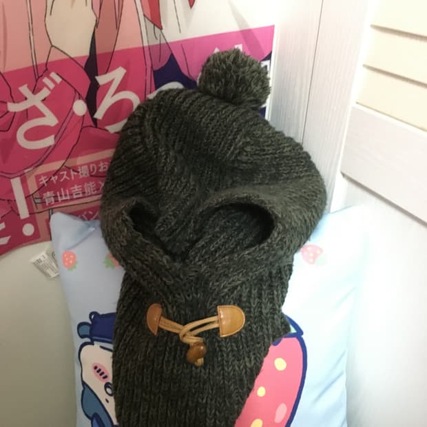 (VIN)빈티지 바라클라바 털비니 챠콜