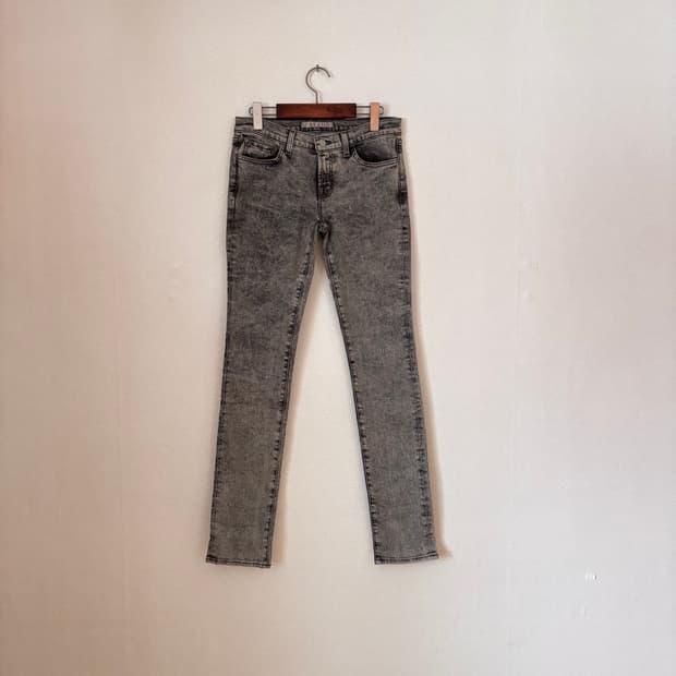 J 제이브랜드 27 그레이 워싱 데님 청바지 슬림 미국 수입 정품