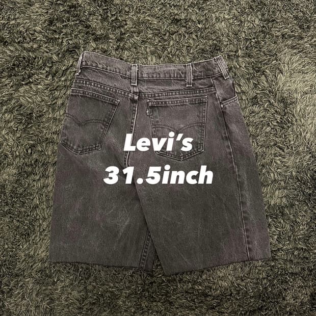 (31.5inch) 80s 리바이스 데님쇼츠 흑청반바지