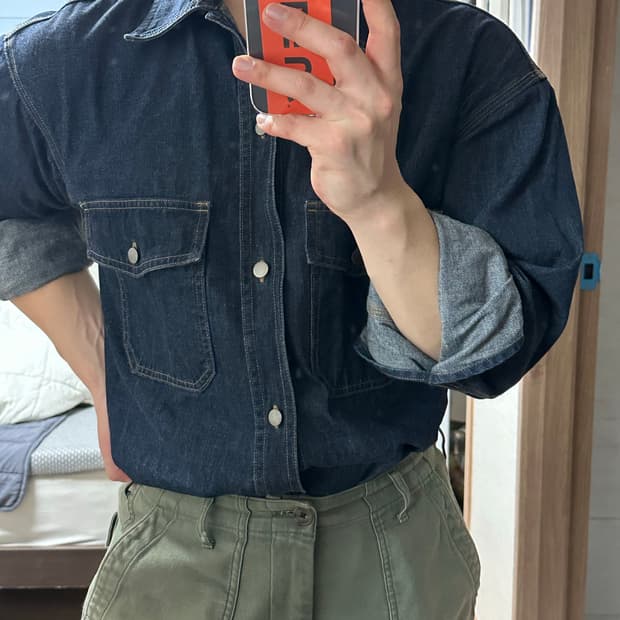 유니클로 U 청자켓  라지