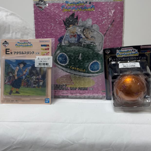 미개봉) 드래곤볼 스냅2 a+e(아크릴)+f(2성구)일괄