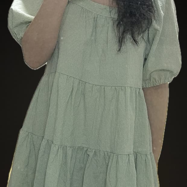 빈티지 체크 원피스