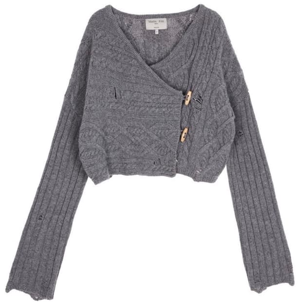 마땡킴 케이블 가디건 니트