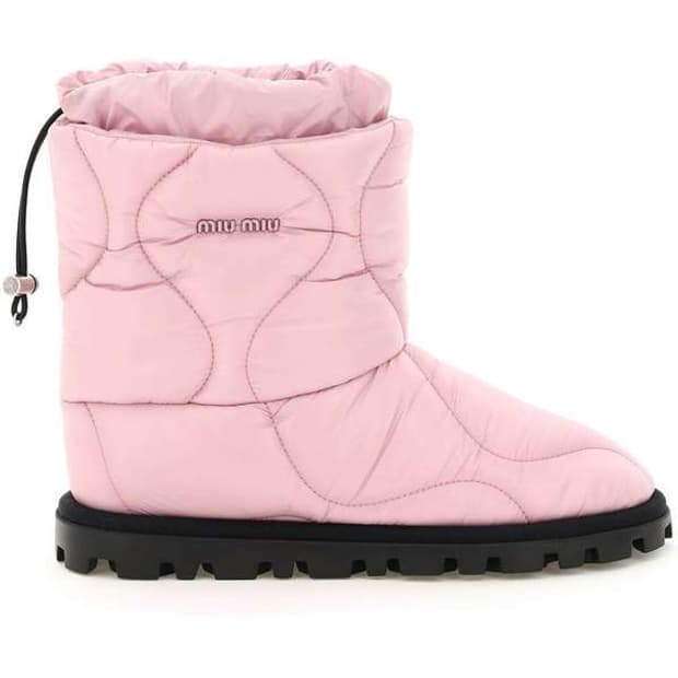 새상품 미우미우 나일론 앵클 패딩 부츠