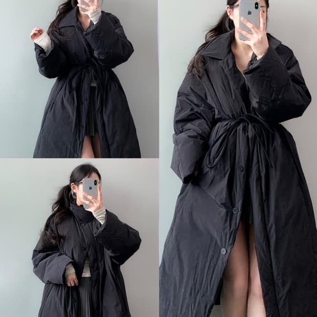 Le17septembre 르셉템버 블랙 롱 패딩 코트