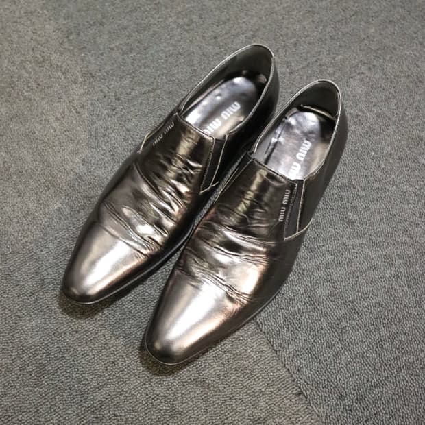 Miu Miu silver derby