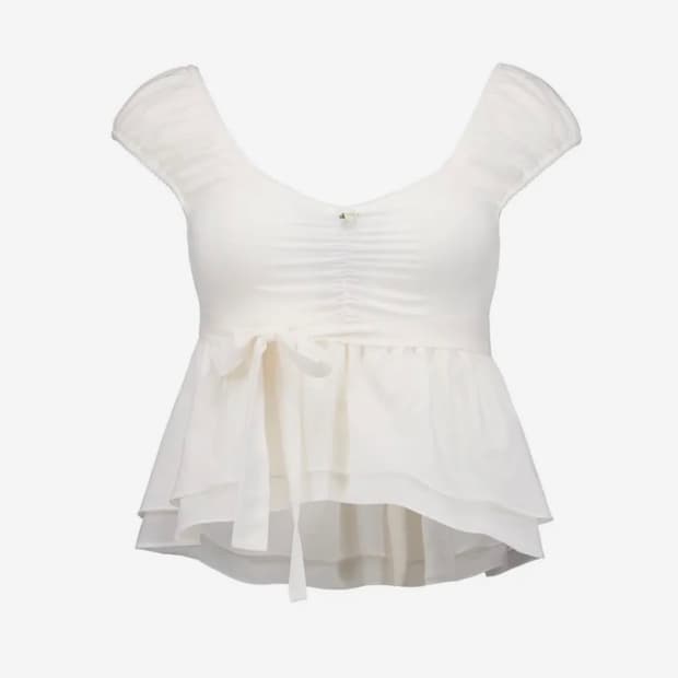 포어링 Dream girl blouse (white)+You see-t