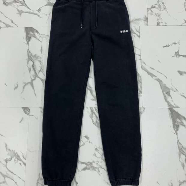 MSGM 블랙 트레이닝 팬츠