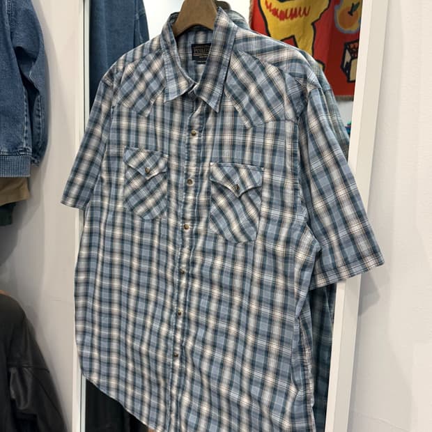 Pendleton 펜들턴 웨스턴 체크 반팔 셔츠