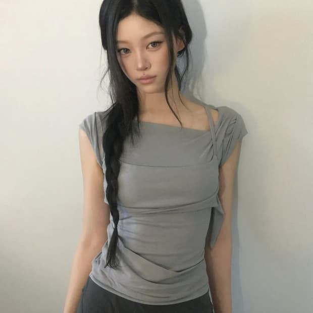플레어업 레이어드 뷔스티에 티셔츠