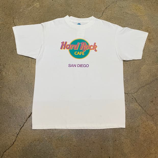 90s 미국빈티지 하드락카페 샌디에고 반팔 티셔츠
