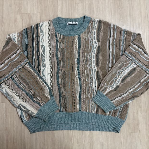 아크네 스튜디오 멀티컬러 케이블 니트 fn-mn-knit000327