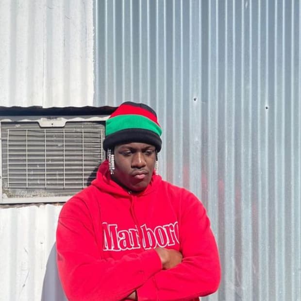 빈티지 말보로 후드 레드