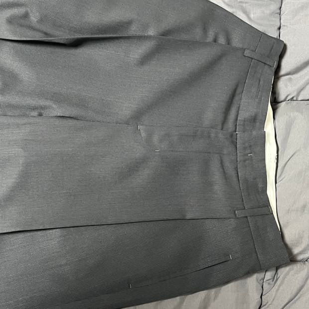 아모멘토 wool stripe martine pants