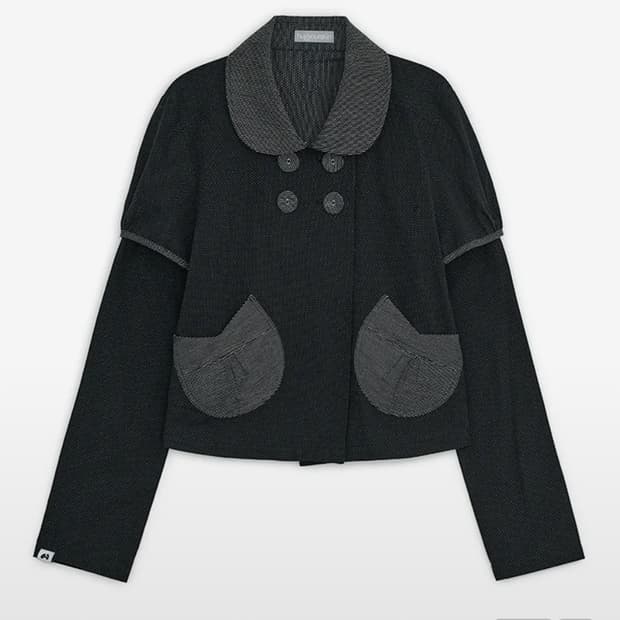 허그유어스킨 디테쳐블 라운드 자켓