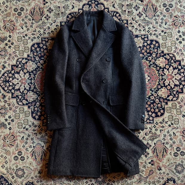 링자켓 트위드 폴로코트 슬림100