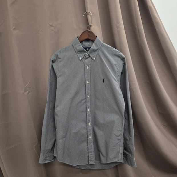 폴로 랄프로렌 깅엄 체크 슬림핏 셔츠 M