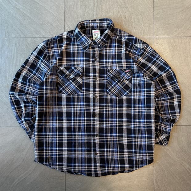디키즈 정품 해비 코튼 체크 긴팔 셔츠