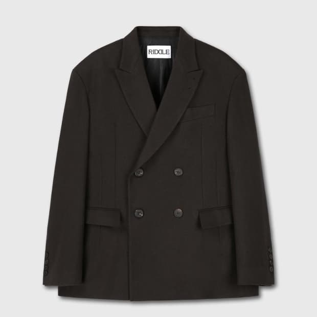 리들 riddle 오버사이즈 울 더블 브레스티드 자켓 3사이즈 새상품