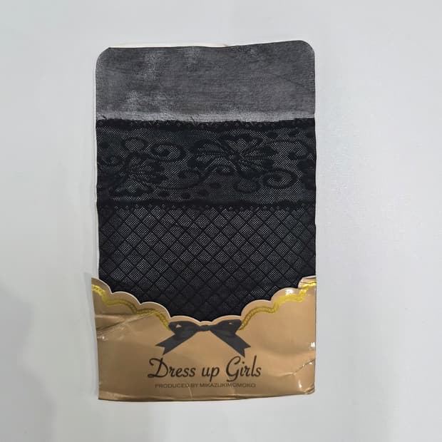 미카즈키모모코 Dress up Girls 가터체크 블랙 팬티스타킹