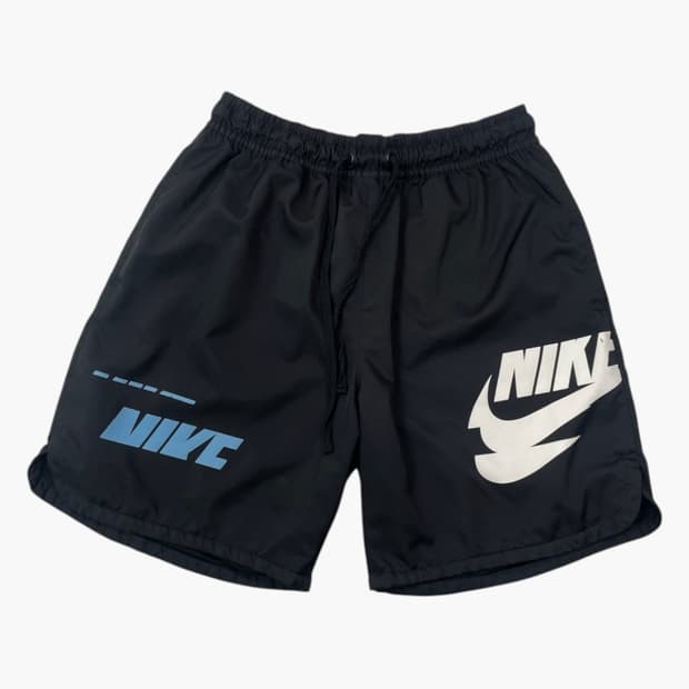 나이키 Nike 블랙 더블 스우시 우븐 쇼츠 M