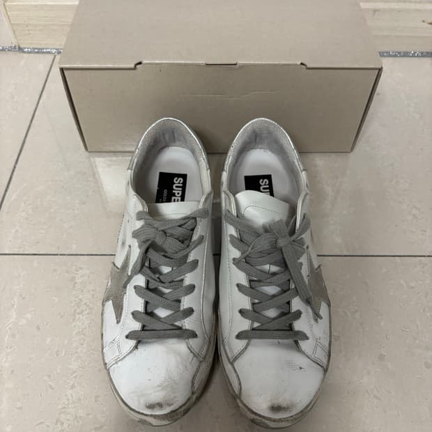 골든구스 슈퍼스타 화이트 실버탭