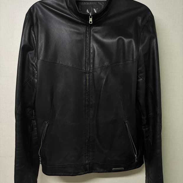 아르마니 하이넥 레더자켓