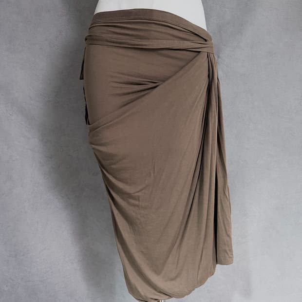 13FW Rick Owens Draped Long Skirt
